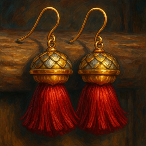 Illustration de boucles d'oreilles en gland - Boucles d'oreilles